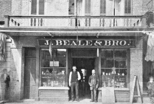 Storefront that was part of Metropolitan Hall, late 19th Century.