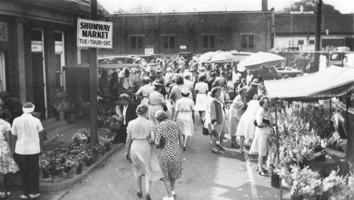 The Shumway Market, late 1940s or early 1950s.